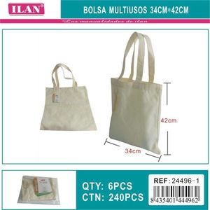 Borsa in tela multiuso Iln 34x42 cm per lo shopping e lo stoccaggio - Product Image 1