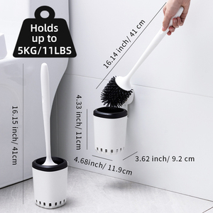 <strong>Toilet</strong> Bowl TPR <strong>Silicon</strong> Stainless Steel Disposable Cleaning <strong>Brush</strong> Holder &amp; Plunger Set Wall Mounted Cheap UV Funny <strong>Toilet</strong> <strong>Brush</strong> - Product Image 4