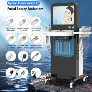 Équipement de spa 13 en 1 hydro EMS rf hydra hydradermabrasion machine faciale