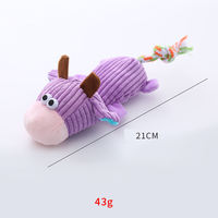 Jouet pour chien en peluche durable et interactif avec son couineur, motif dessin animé, doux et rembourré