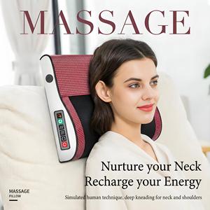 Almohada Masajeadora Calefactable para Cuello <span class=keywords><strong>y</strong></span> <span class=keywords><strong>Espalda</strong></span>, Diseño <span class=keywords><strong>de</strong></span> Arco Dorado, Soporte Ergonómico <span class=keywords><strong>y</strong></span> Amasamiento 3D para Alivio <span class=keywords><strong>de</strong></span> Dolores <span class=keywords><strong>de</strong></span> <span class=keywords><strong>Cabeza</strong></span> - Product Image 4