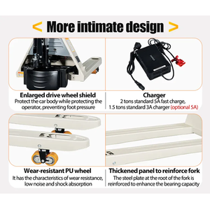 Transpaleta Eléctrica Portátil con Batería de Iones de Litio Duradera de 1500 kg con Certificado CE ISO - Product Image 4
