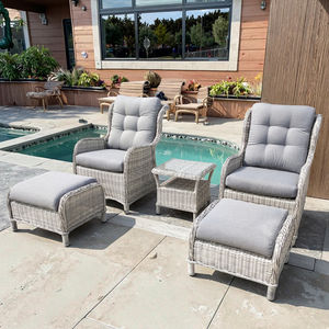 Meubles d'extérieur modernes, ensembles étanche en plastique, bambou, rotin, cadre en acier/aluminium, patio, jardin, parc, entrepôt, hôtel, chambre à coucher - Product Image 1