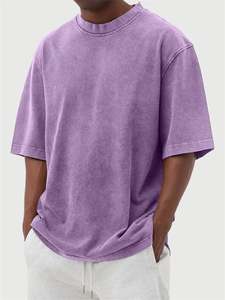 Camiseta de Algodón Personalizada para Hombre, 260 g/m², 250 g/m², Lisa, Lavado Vintage, Gruesa, Talla Grande, Fabricante de Camisetas - Product Image 6