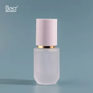 Pompa kozmetik ambalaj seti ile cam şişe seti 50ml 100l buzlu losyon pompa şişesi temizle