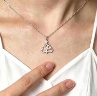 Collier de Noël anti-ternissement, bijoux personnalisés pour femme, pendentif étoile et sapin de Noël, bijoux de fêtes de Noël