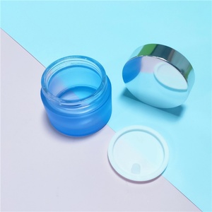 Matte Purple Cosmetic Cream Jar 30ml/50ml/100ml <b>Clear</b> Glass Jar Pot with Plastic Cap Empty for Lip Balm 50g/100g - Product Image 5