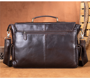 Sac à bandoulière en cuir de vache véritable Andong, grande capacité, sacs à main de luxe, sacoche pour ordinateur portable 14 pouces, sac de voyage, sac d'affaires - Product Image 4