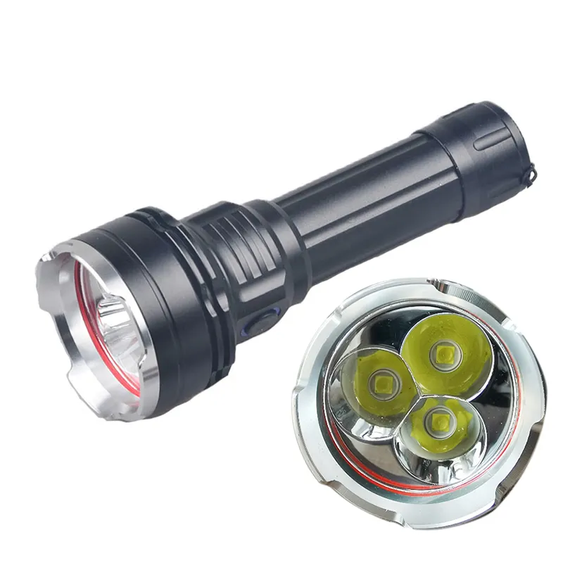 21700 battery torch light aluminum 3000 lumen tactical usb rechargeable 3 led xhp p50 most powerful flashlight