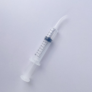 Jeringa dental curva con boquilla curva para irrigación bucal, irrigador desechable - Product Image 1