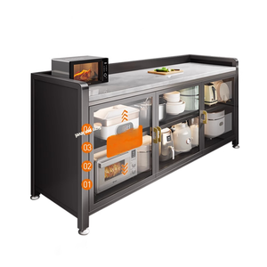 <span class=keywords><strong>ชั้น</strong></span>เก็บของในห้องครัวสาม<span class=keywords><strong>ชั้น</strong></span>สำหรับเตาอบไมโครเวฟและ<span class=keywords><strong>จาน</strong></span>บ้านที่ทันสมัยประหยัดพื้นที่ใช้งานหนัก - Product Image 1