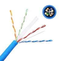 Cable de Comunicación Ethernet CAT6 UTP FTP RJ45 de 4 Pares y 23AWG, Cobre Libre de Oxígeno, Suministro de Fábrica DingLiang, Personalizable