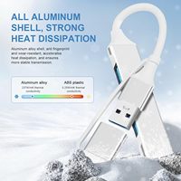 Hub USB C vers USB 2 en 1 Portable 4 ports USB 3.0 Hub Extender Adaptateur de répartiteur de données