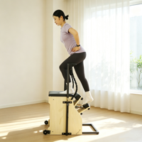 Chaise de Pilates Réglable en Bois d'Érable Massif, Correcteur de Colonne Vertébrale, Entraînement du Core, Chaise Wunda de Yoga