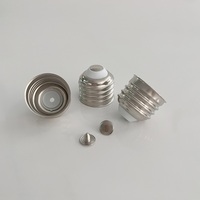 Tête de lampe en cuivre nickelé E26 Base d'ampoule LED filetée sans soudure