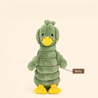 Jouet en peluche pour animaux de compagnie avec son couineur, structure corporelle multicouche, adapté à la mastication et au jeu interactif