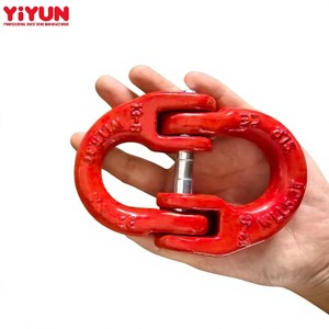 <span class=keywords><strong>Manille</strong></span> de connexion à double étrier en U fileté pour élingue de chaîne de 8 mm, pour raccordement en acier finlandais - Product Image 3