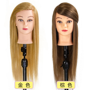 Tête de Mannequin en Cheveux Humains Véritable 100% Authentique Kit d'Entraînement de Tressage d'Épaule Droite pour Coiffeurs, Cheveux Bouclés, 100% - Product Image 5