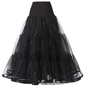 Ecowalson 100CM Long <span class=keywords><strong>Jupon</strong></span> À Volants Crinoline Vintage Mariage De Mariée pour Robes <span class=keywords><strong>Jupon</strong></span> Rockabilly <span class=keywords><strong>Tutu</strong></span> - Product Image 6