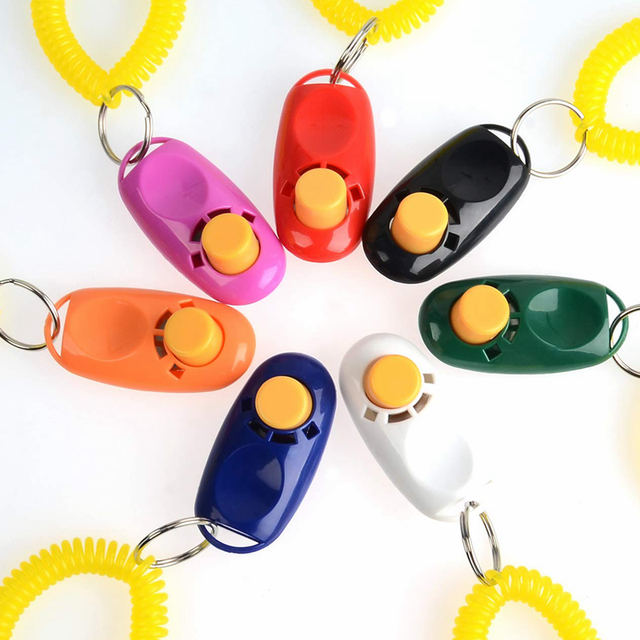 Wholesale Eco-Friendly ABS Dog Training Clickers with Button Design for Dogs