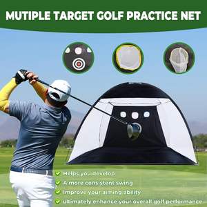 Filet d'entraînement de golf Db 10x7ft avec tapis cible, balles, tee et sac de transport – Équipement d'entraînement pour jardin - Product Image 3