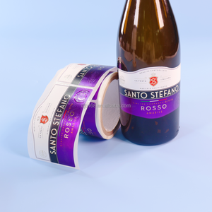 Etiquetas de vino tinto en relieve con textura de lujo personalizada, vinilo impermeable para embalaje privado, bebidas para botellas - Product Image 4