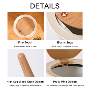 Poubelle ronde avec couvercle personnalisé pour usage domestique - Pratique et pratique - Product Image 3