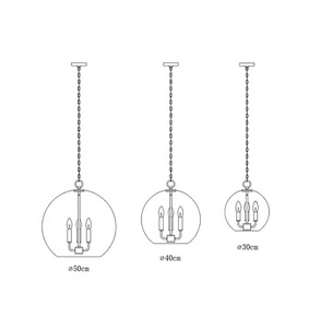 <span class=keywords><strong>Suspension</strong></span> luminaire moderne nordique à trois têtes E14 en verre transparent, économe en énergie, pour la décoration intérieure - Product Image 6