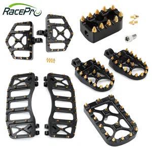 RACEPRO רגל שומן רחב יתד בסגנון MX לוח רצפה CNC יתדות רגל לאופנוע להארלי דיווידסון דינה טורינג ספורטסטר סופטייל בובר