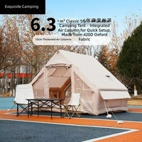 Tente de camping gonflable à montage rapide pour usage extérieur, tente gonflable portable en tissu Oxford pour les voyages, tente de camping à une seule porte