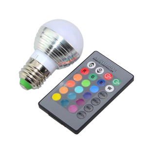 AC85 265V 3W Dimmable RGB <strong>LED</strong> Spherical <strong>Bulb</strong> E27 E14 Infrared <strong>Remote</strong> <strong>Controlled</strong> <strong>Multicolor</strong> Globe Lamp Indoor Home Bedroom Party - Product Image 1
