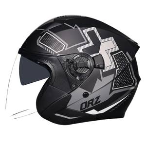 Casque demi-face Orz certifié quatre saisons pour hommes et femmes, double visière, casques de sécurité ABS, nouveaux, homologués DOT pour vélo électrique - Product Image 2