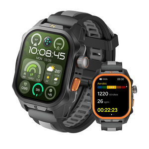 Montre connectée carrée OEM ODM 1.95 AMOLED GPS étanche 5ATM batterie 500mAh suivi sommeil IA gel de silice VO2 Max HRV moniteur d'humeur boussole - Product Image 1