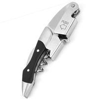 HXY-Tire-bouchon classique en bois noir sans fil avec logo laser, cadeau de serveur personnalisé, offre promotionnelle