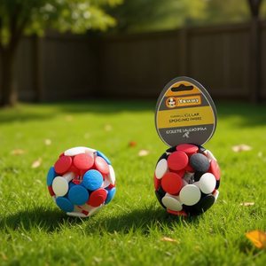 Jouet pour animaux de compagnie Tommy Circular Splicing Sphere, diamètre 7,5 cm, balle interactive pour chien - Product Image 2
