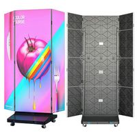 Pantalla LED Plegable Triple, Doble Cara, HD, Tecnología GOB, Cartel Digital LED Portátil P1.25 P2.5 Sin Procesador Externo