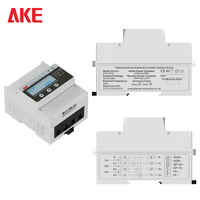 Compteur de courant alternatif triphasé à quatre fils sur rail DIN 0,02-0,1(6)A/1(6)A Affichage LCD Fonctionnement par CT Modbus RTU Compteur d'énergie Station de recharge de véhicules électriques