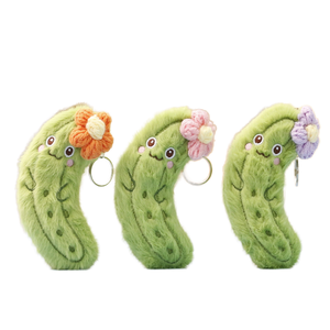 Llavero de Peluche con Forma de Pepino de Dibujos Animados, Creativo y Personalizado al por Mayor, Juguete de Peluche Súper Suave de Algodón PP con Forro de Malla, Promoción - Product Image 6