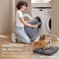 Coussin moelleux pour chien, pour cage et sol, lavable en machine, antidérapant, pour chenil et usage domestique