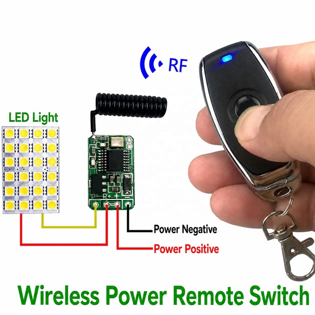 Wireless Remote Control Switch Mini 3V 5V Low Voltage RF Receiver Module for Battery Powered LED Light