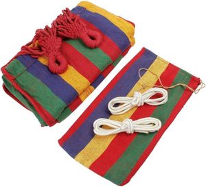 Doble portátil jardín poliéster 100% algodón al aire libre camping hamaca - Product Image 4