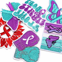 Patch brodé personnalisé en forme de papillon, ruban, thermocollant ou à coudre, applique colorée pour veste, chapeau, sac, vêtement, décoration DIY