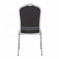 Chaises de banquet contemporaines en métal argenté, durables et empilables, pour intérieur, sous-sol, salon, appartement, hôpital, atelier, bureau à domicile