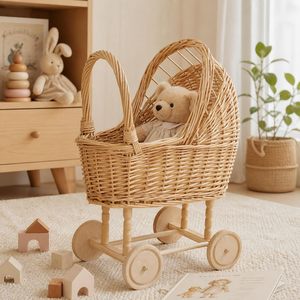Natural <b>Willow</b> Luxurious Baby Bassinet - Product Image 4