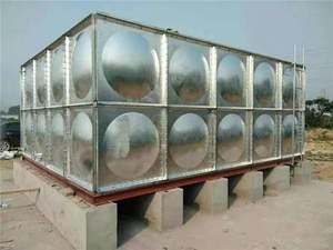Réservoir d'eau en acier galvanisé le plus vendu, réservoir <span class=keywords><strong>de</strong></span> stockage composite monté au sol avec pompe, 10 000 <span class=keywords><strong>litres</strong></span>, connexion boulonnée - Product Image 1