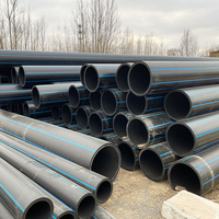 Tuyau en PEHD de qualité industrielle, matériau PE100, haute résistance à la pression, non toxique, pour l'eau potable, tailles de 15 mm à 800 mm
