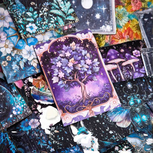 Pegatinas Decorativas Navideñas de la Serie de Notas Escritas a Mano Leenice Starry Night, Impresas con Troquelado, Autoadhesivas, con Acabado Brillante - Product Image 3