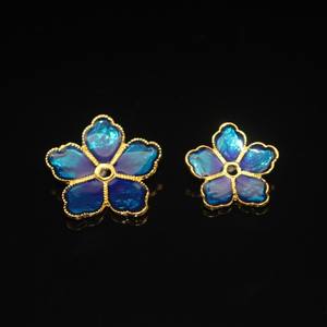 신형 합금 액세서리 앤티크 꽃 다섯잎 꽃 모조 클로이조네 오일 DIY 보석 재료 - Product Image 2