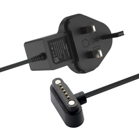 UK-Stecker 9V 12V 2A Netzteil mit Rechtwinkligem Magnetischem Anschluss USB Typ-C Abgeschirmt für LED-Lichtkabel