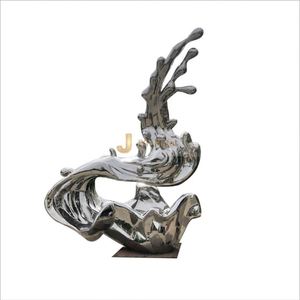 Escultura Metálica de Acero Inoxidable Art Deco de Gran Tamaño, de Lujo, para Exteriores, Resistente al Agua, para Montar en el Suelo - Product Image 4